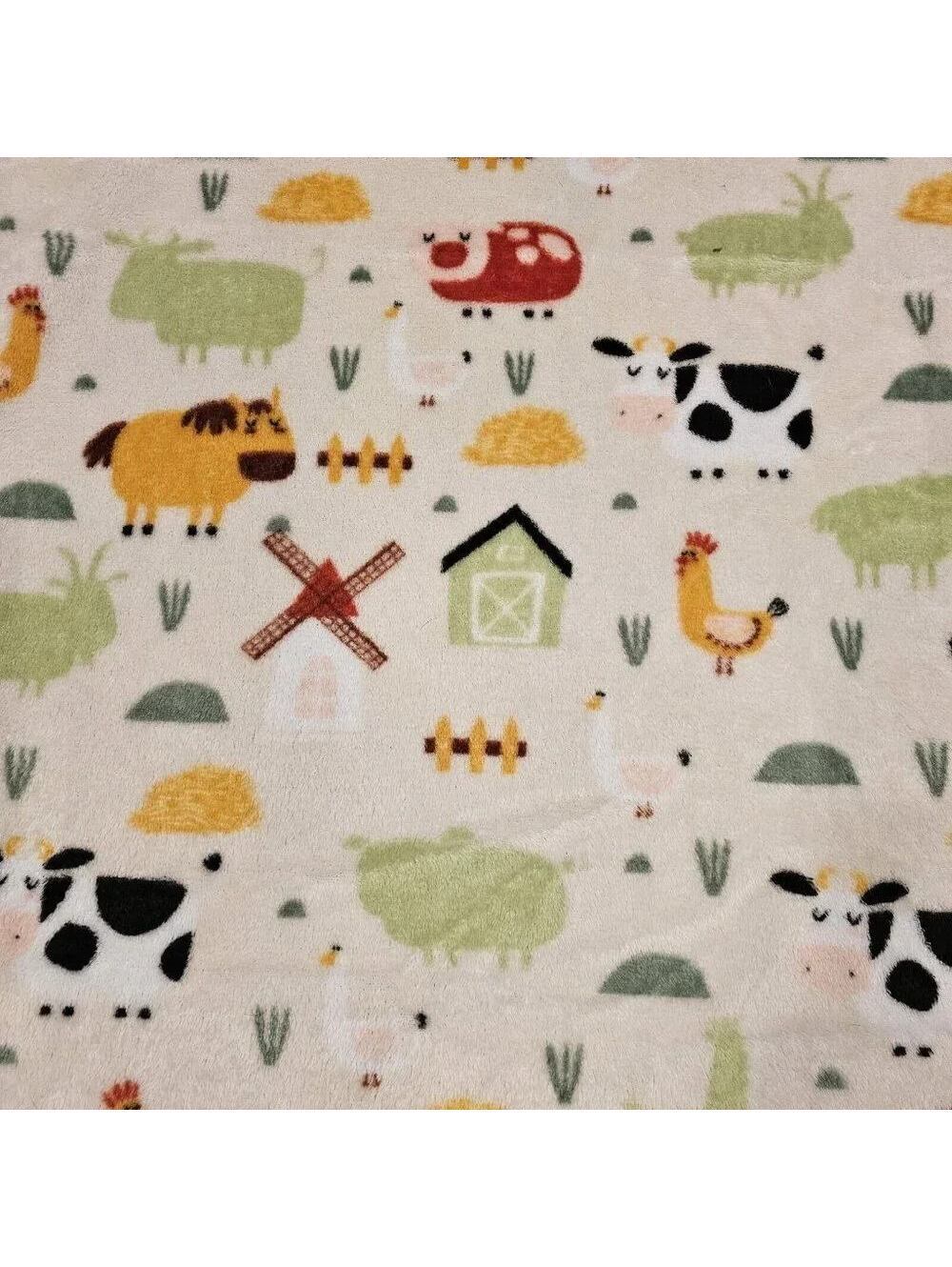 Target Farm Animals Baby Blanket Plush Unisex Cream Sutton Homes Tractor